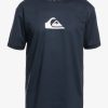 Hombre Quiksilver Lycras | Solid Streak - Camiseta Surf De Manga Corta Upf 50 Para Hombre Navy Blazer