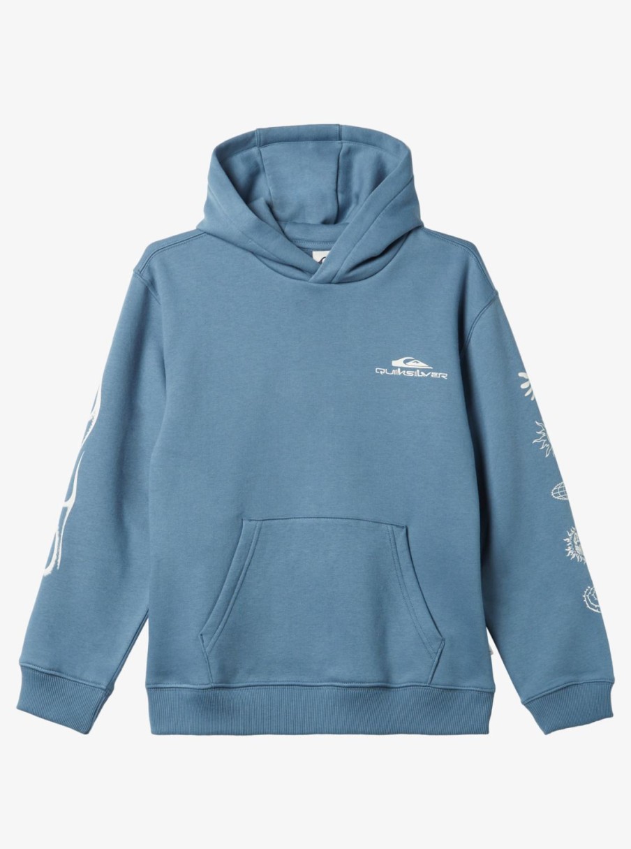 Nino Quiksilver Sudaderas | Power Session - Sudadera Con Capucha Para Chicos 8-16 Aegean Blue