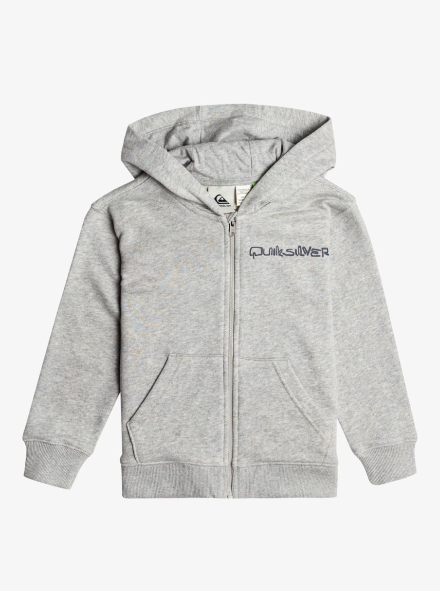 Nino Quiksilver Sudaderas | Vintage Rising Lines - Sudadera Con Capucha Y Cremallera Para Chicos 2-7 Light Grey Heather