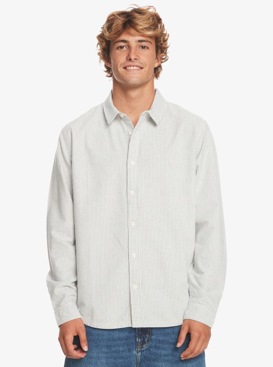 Hombre Quiksilver Camisas | Covesea - Camisa De Manga Larga Para Hombre Estate Blue Covesea