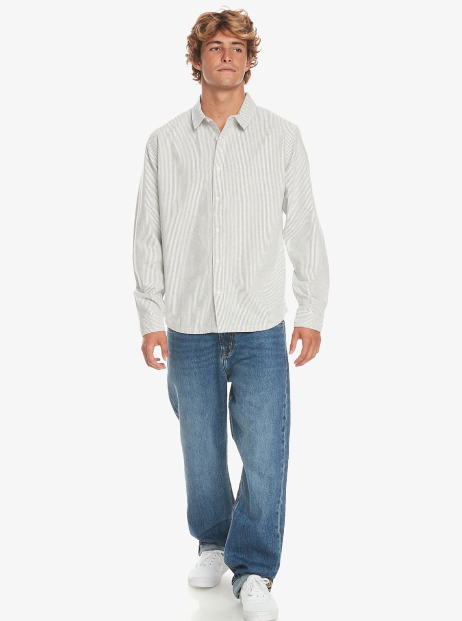 Hombre Quiksilver Camisas | Covesea - Camisa De Manga Larga Para Hombre Estate Blue Covesea