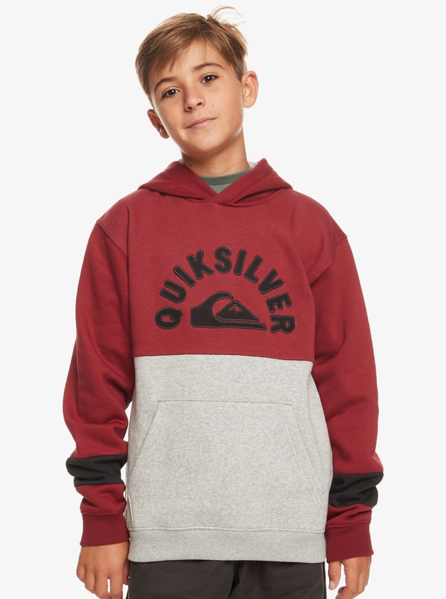 Nino Quiksilver Sudaderas | School Again - Sudadera Con Capucha Para Chicos 8-16 Tibetan Red