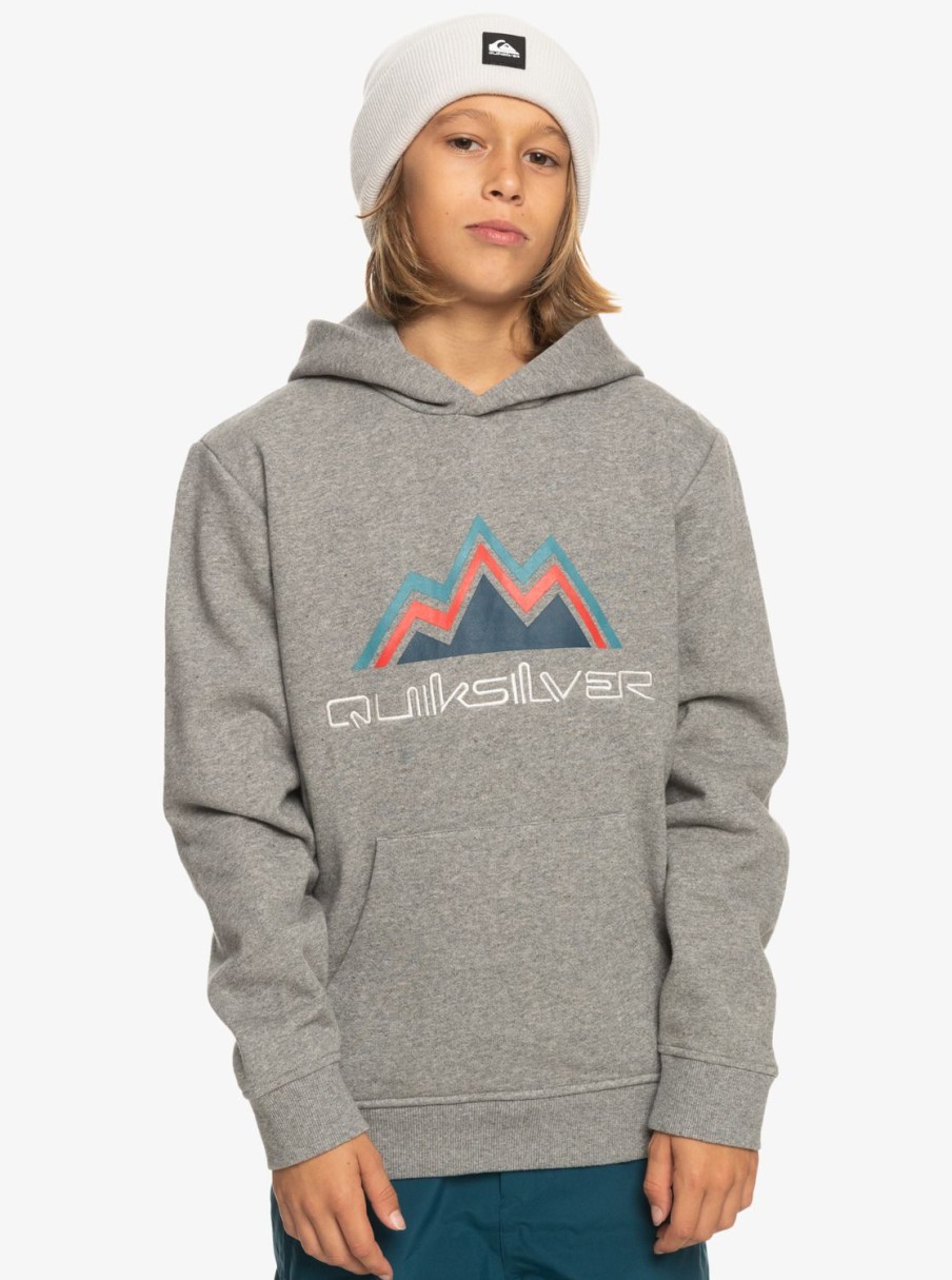 Nino Quiksilver Sudaderas | Big Logo - Sudadera Tecnica Con Capucha Para Nieve Para Chicos 8-16 Heather Grey