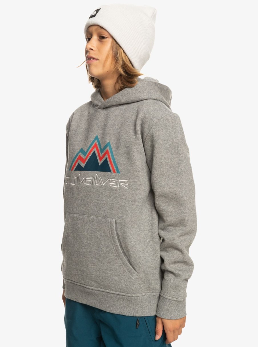 Nino Quiksilver Sudaderas | Big Logo - Sudadera Tecnica Con Capucha Para Nieve Para Chicos 8-16 Heather Grey