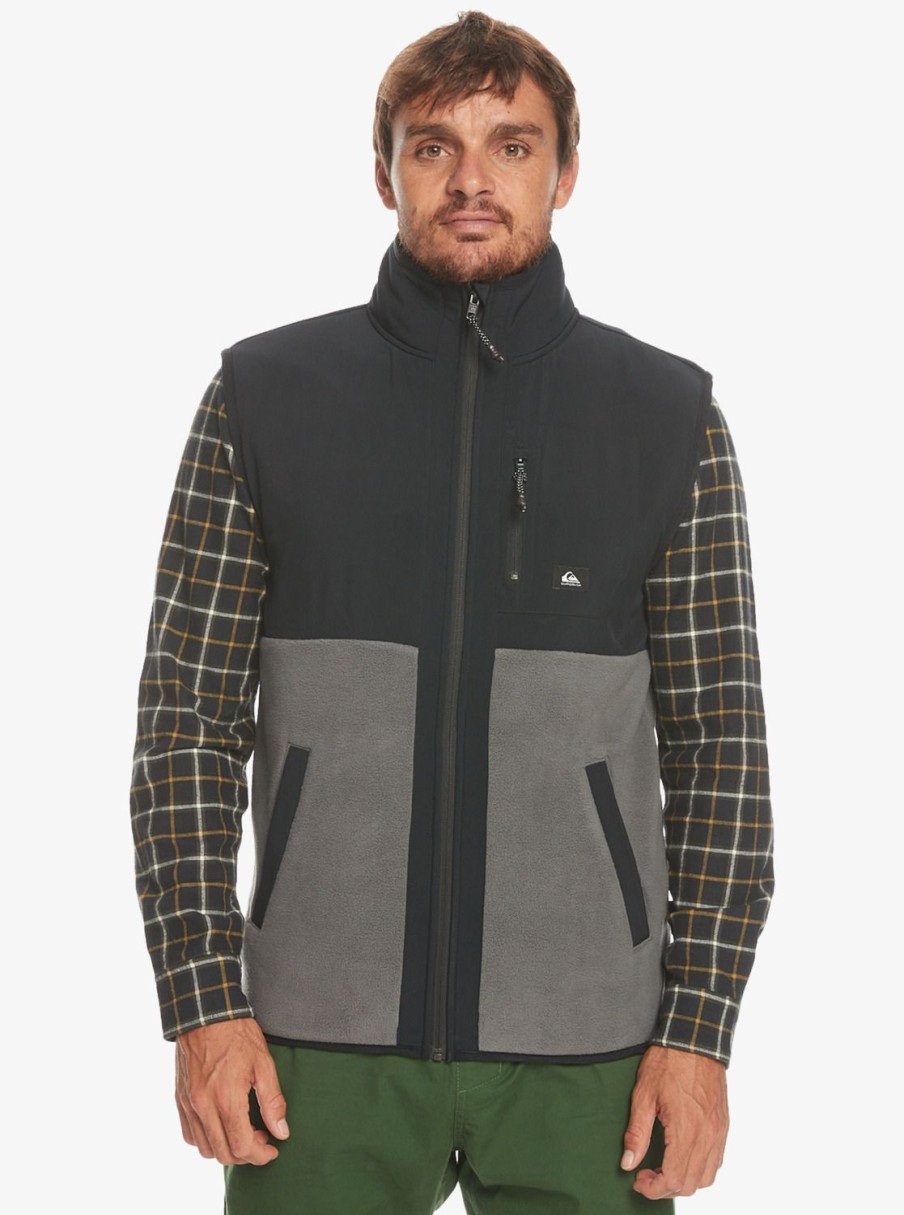 Hombre Quiksilver Chaquetas & Abrigos | Polar - Chaleco Polar Para Hombre Iron Gate