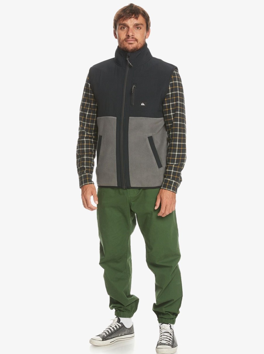 Hombre Quiksilver Chaquetas & Abrigos | Polar - Chaleco Polar Para Hombre Iron Gate