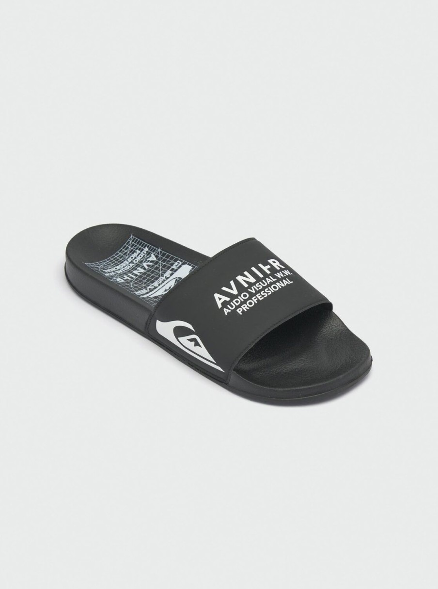 Hombre Quiksilver | Avnier Rivi Clap - Sandalias Slider Unisex Black 4