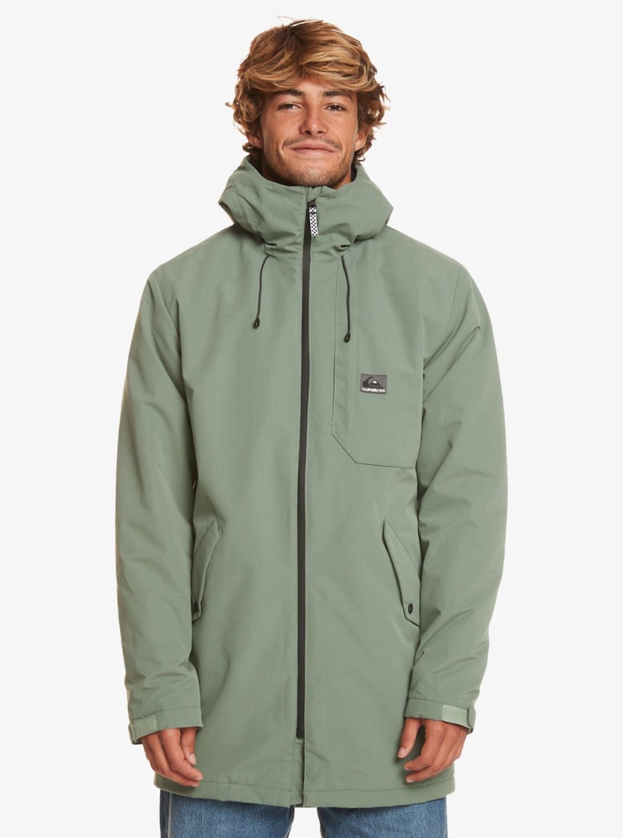 Hombre Quiksilver Chaquetas & Abrigos | New Skyward - Parka Ligera Para Hombre Laurel Wreath