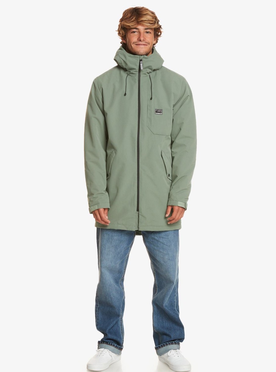 Hombre Quiksilver Chaquetas & Abrigos | New Skyward - Parka Ligera Para Hombre Laurel Wreath