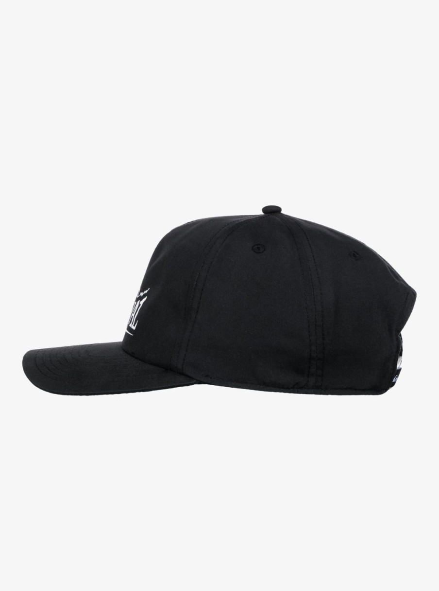 Hombre Quiksilver Fundas De Surf | Surfwash - Gorra Con Ajuste Posterior A Presion Para Hombre Black