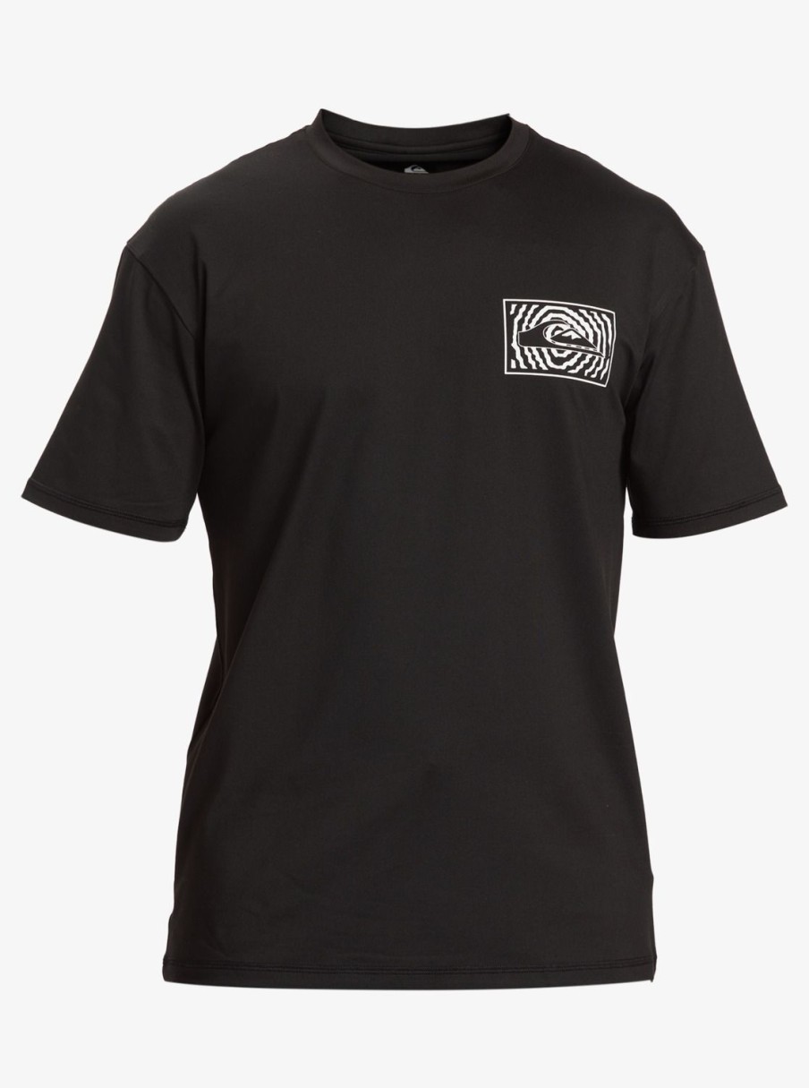 Hombre Quiksilver Lycras | Mix Session - Camiseta De Surf De Manga Corta Para Hombre Black