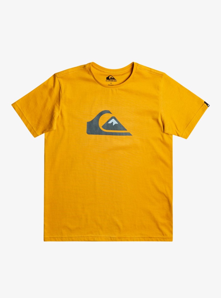 Nino Quiksilver Camisetas | Comp Logo - Camiseta Para Chicos Mustard