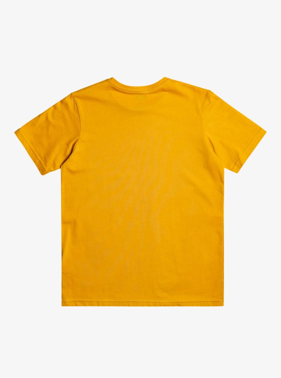 Nino Quiksilver Camisetas | Comp Logo - Camiseta Para Chicos Mustard