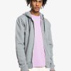 Hombre Quiksilver Sudaderas & Jerseis | Essentials - Sudadera Ecologica Con Cremallera Y Capucha Para Hombre Light Grey Heather