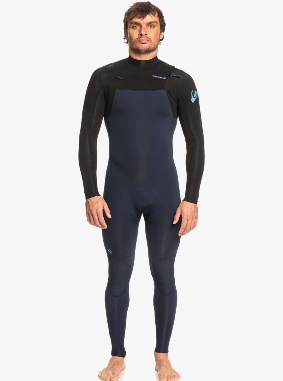 Hombre Quiksilver Trajes De Surf | 3/2Mm Everyday Sessions - Traje De Surf Con Cremallera En El Pecho Para Hombre Dark Navy/Black