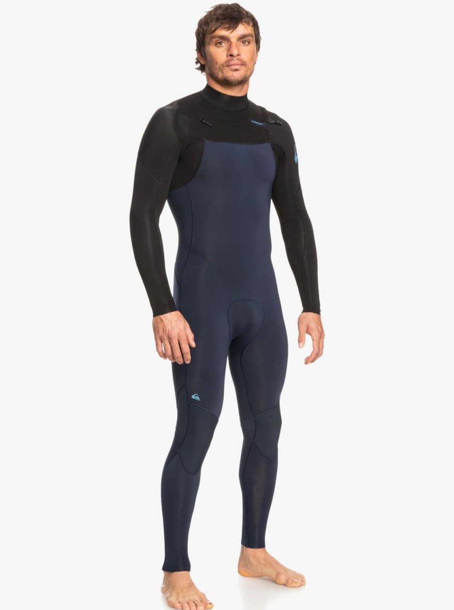 Hombre Quiksilver Trajes De Surf | 3/2Mm Everyday Sessions - Traje De Surf Con Cremallera En El Pecho Para Hombre Dark Navy/Black