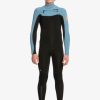 Nino Quiksilver Trajes De Surf | 4/3Mm Everyday Sessions - Traje De Surf Con Cremallera En El Pecho Para Chicos Black/Provincial Blue