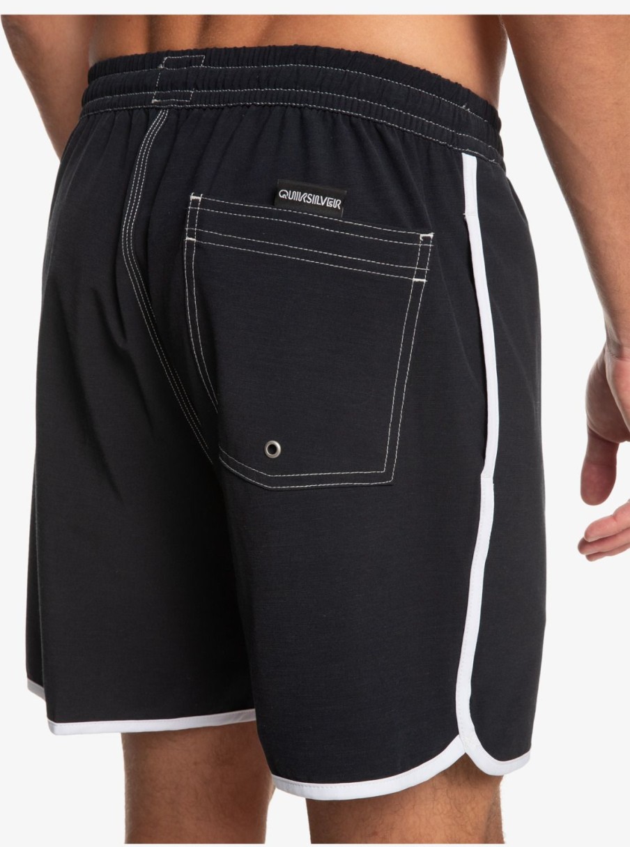 Hombre Quiksilver Trajes De Bano | Original Scallop 17" - Short De Natacion Para Hombre Black