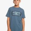 Nino Quiksilver Camisetas | Qs Mind Barrel - Camiseta Para Chicos 8-16 Bering Sea