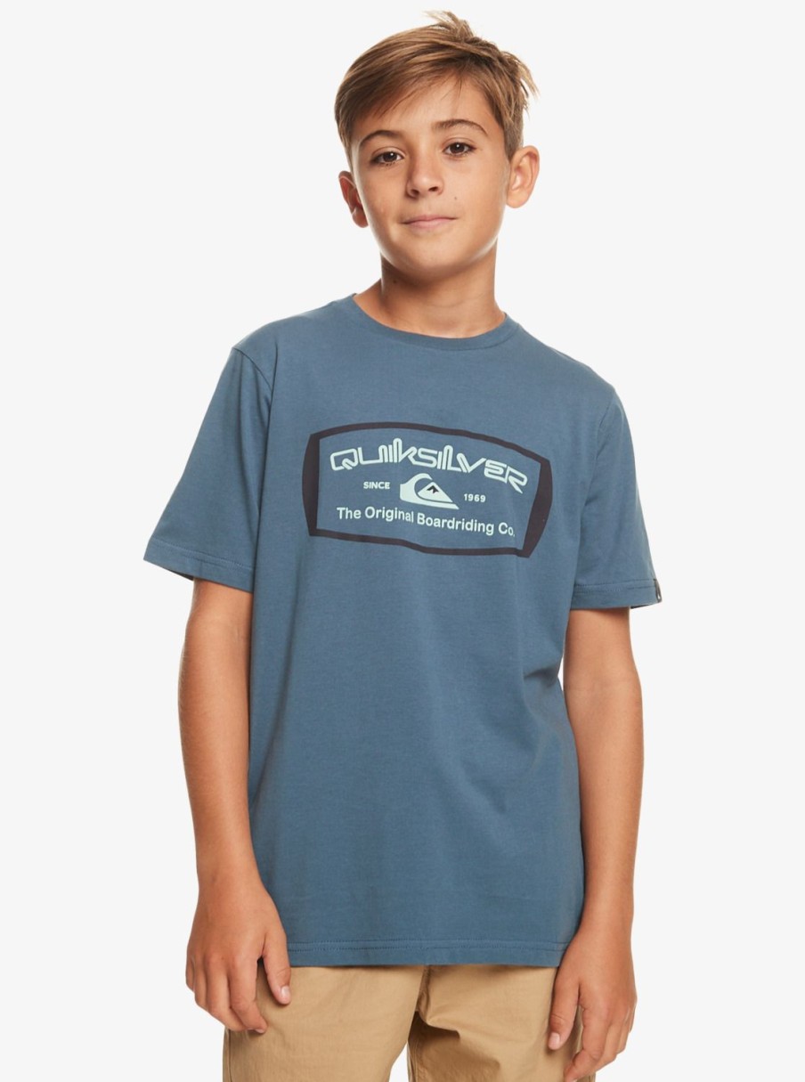 Nino Quiksilver Camisetas | Qs Mind Barrel - Camiseta Para Chicos 8-16 Bering Sea