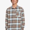 Hombre Quiksilver Camisas | Banchor - Camisa De Manga Larga Para Hombre Major Brown Banchor