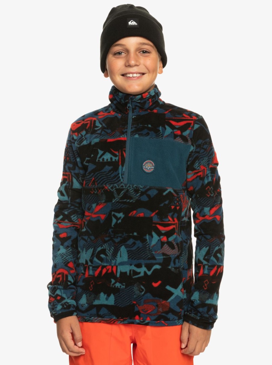 Nino Quiksilver Sudaderas | Aker - Polar Tecnico Con Media Cremallera Para Chicos 8-16 Building Moutains Grenadine