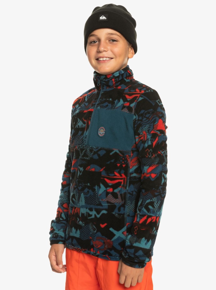 Nino Quiksilver Sudaderas | Aker - Polar Tecnico Con Media Cremallera Para Chicos 8-16 Building Moutains Grenadine