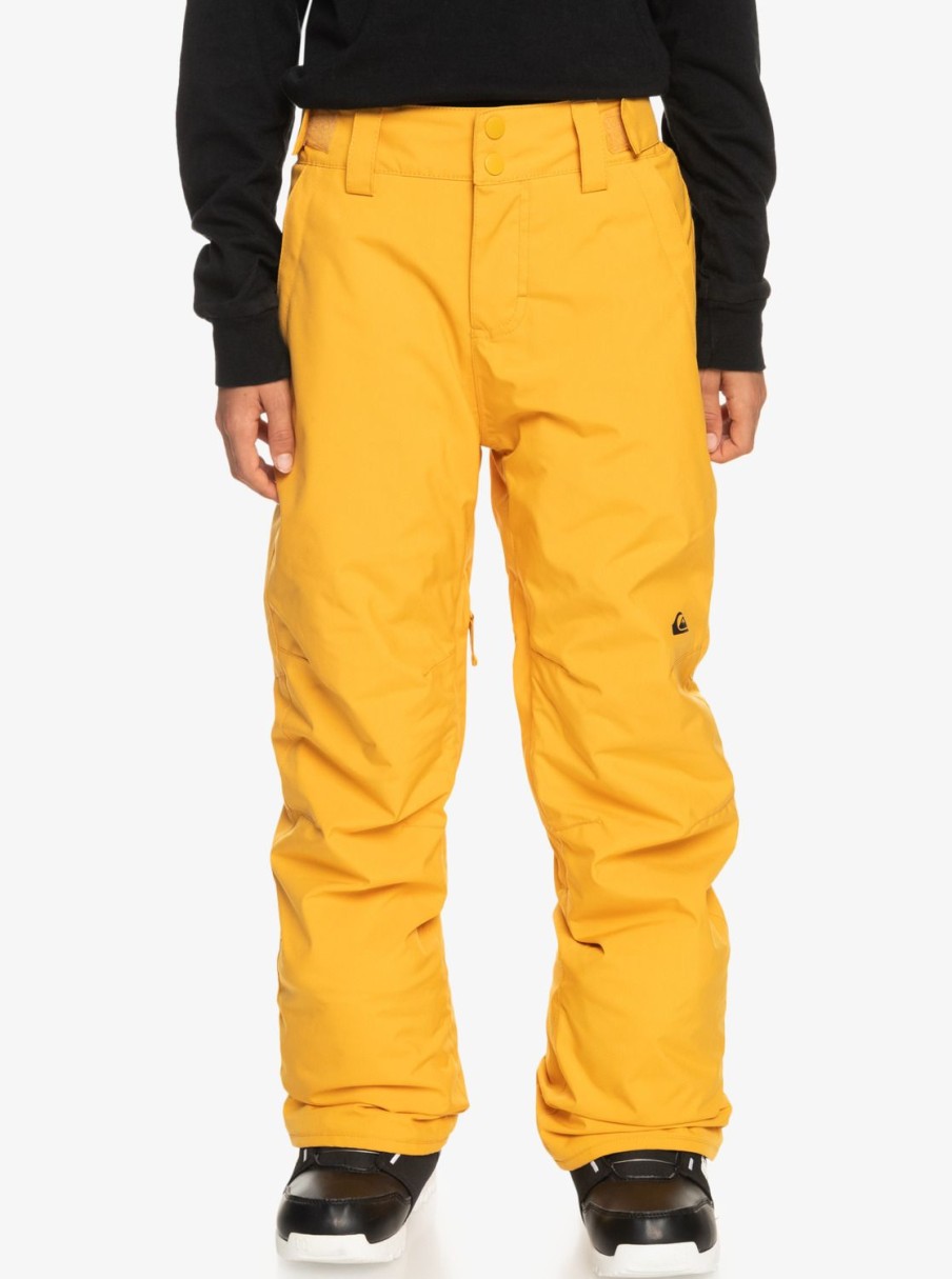 Nino Quiksilver Accesorios | Estate - Pantalon Tecnico Snow Para Chicos 8-16 Mineral Yellow