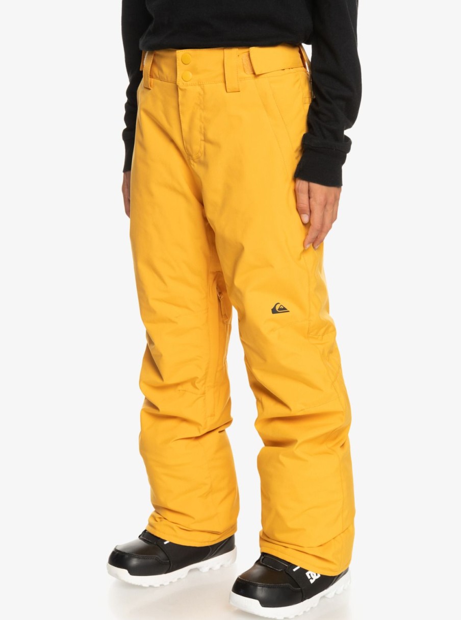 Nino Quiksilver Accesorios | Estate - Pantalon Tecnico Snow Para Chicos 8-16 Mineral Yellow