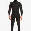 Hombre Quiksilver Trajes De Surf | 5/4/3Mm Everyday Sessions - Traje De Surf Con Cremallera En El Pecho Y Capucha Para Hombre Black