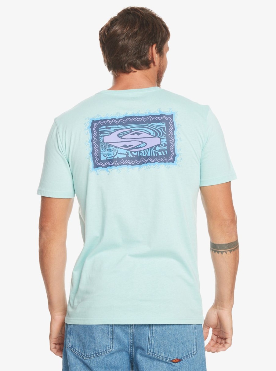 Hombre Quiksilver Camisetas & Polos | Taking Roots - Camiseta Para Hombre Pastel Turquoise