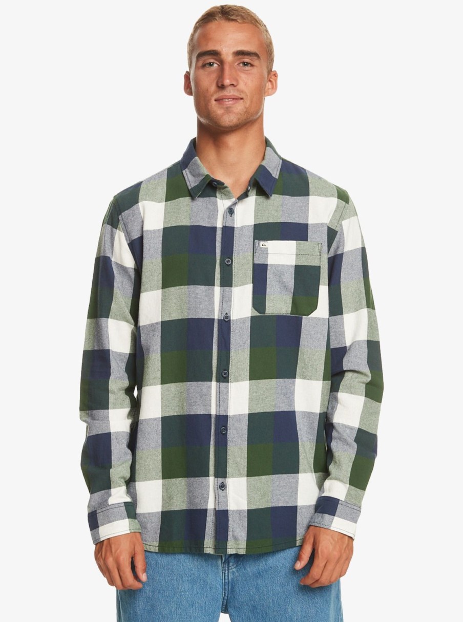 Hombre Quiksilver Camisas | Motherfly - Camisa De Manga Larga Para Hombre Naval Academy Motherfly