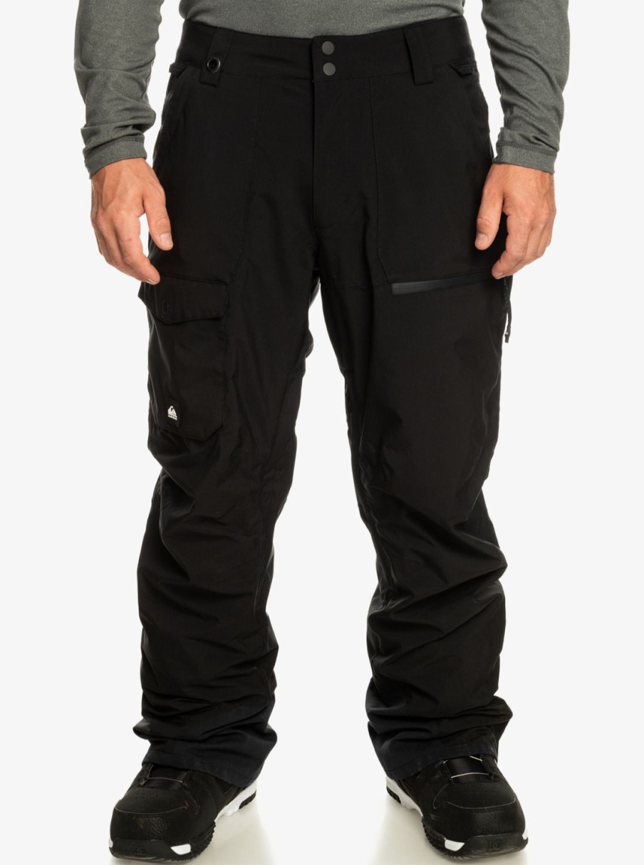 Hombre Quiksilver Pantalones De Snow | Utility - Pantalon Shell Para Nieve Para Hombre True Black