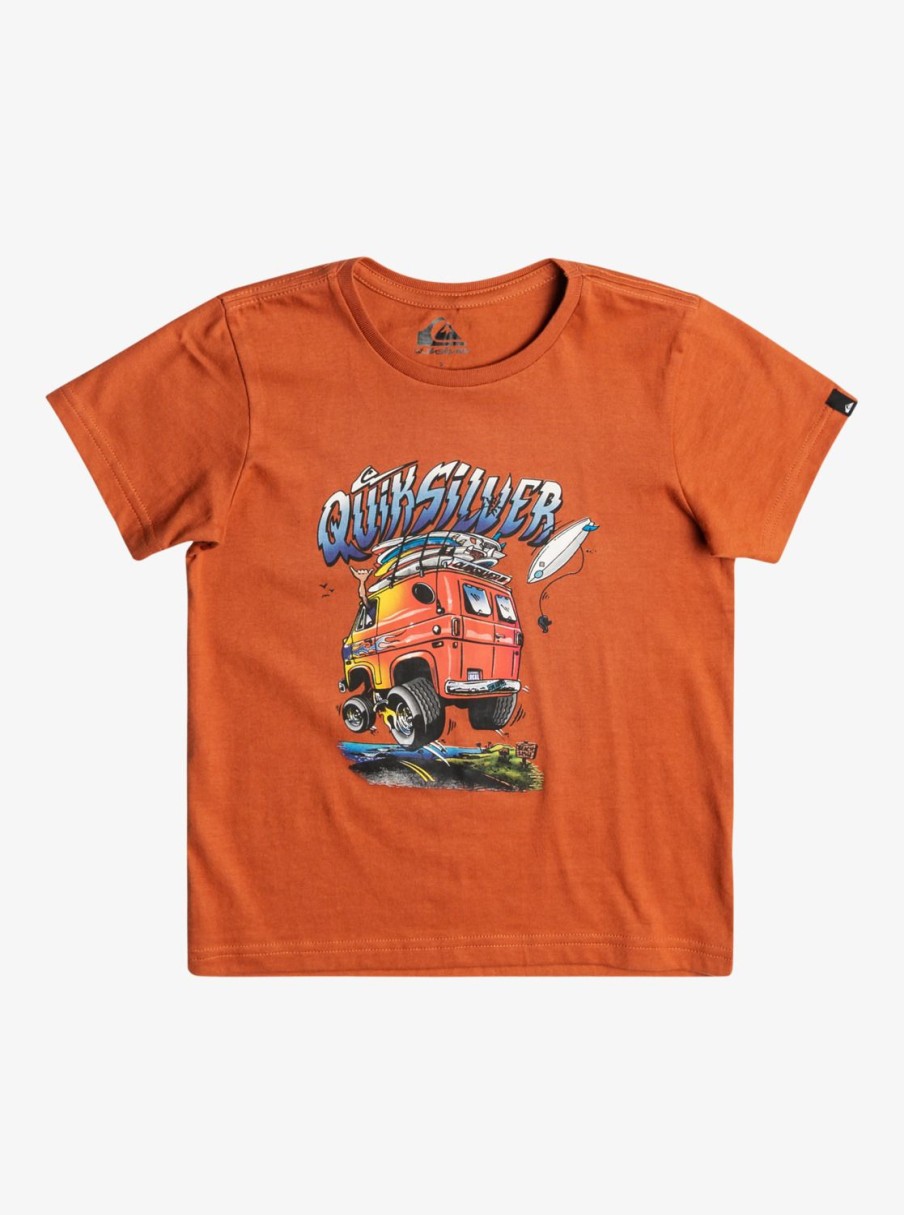 Nino Quiksilver Camisetas | Beach Vannin - Camiseta Para Chicos 8-16 Baked Clay