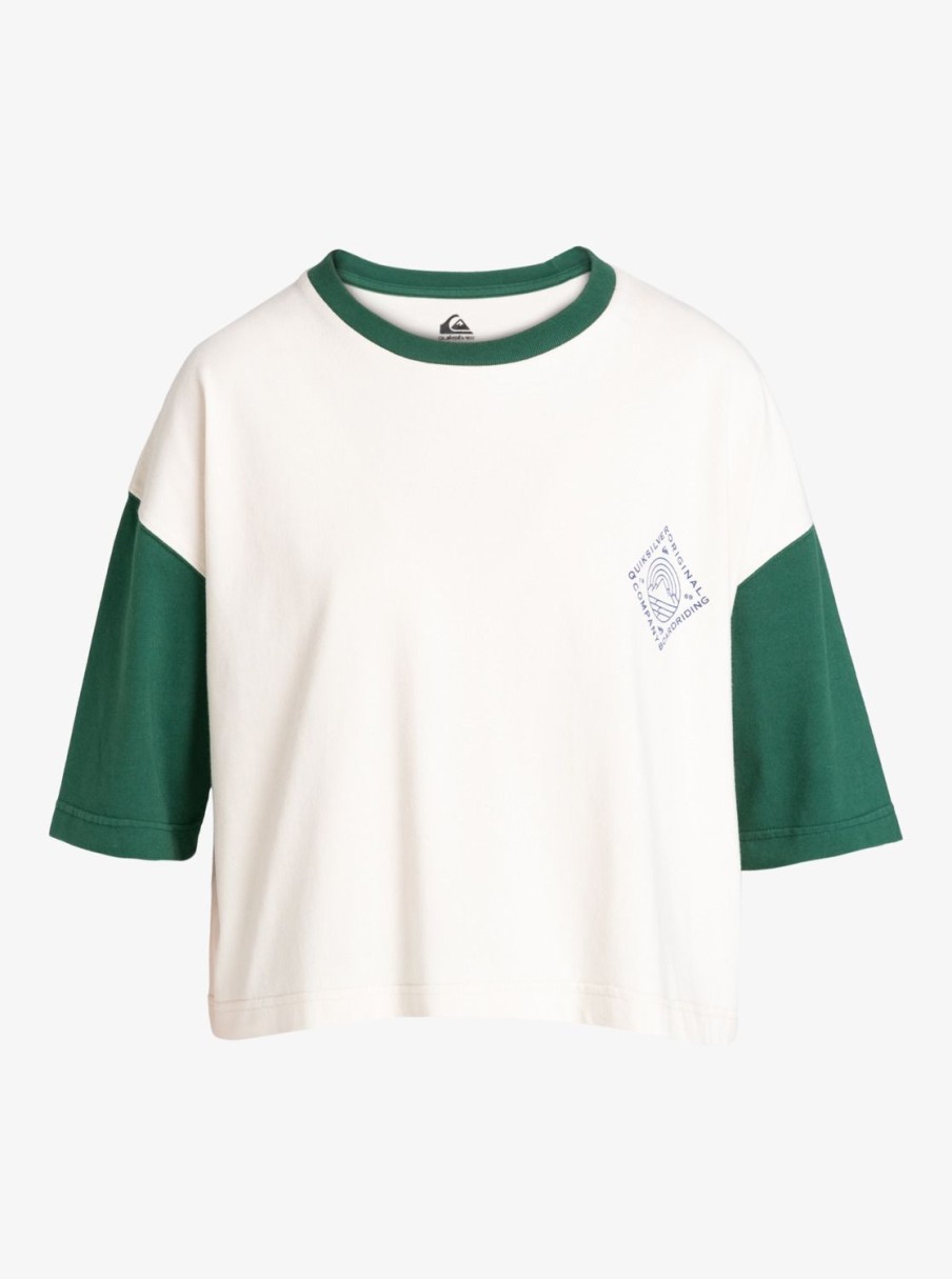 Mujer Quiksilver | Uni - Camiseta Crop Para Mujer Birch