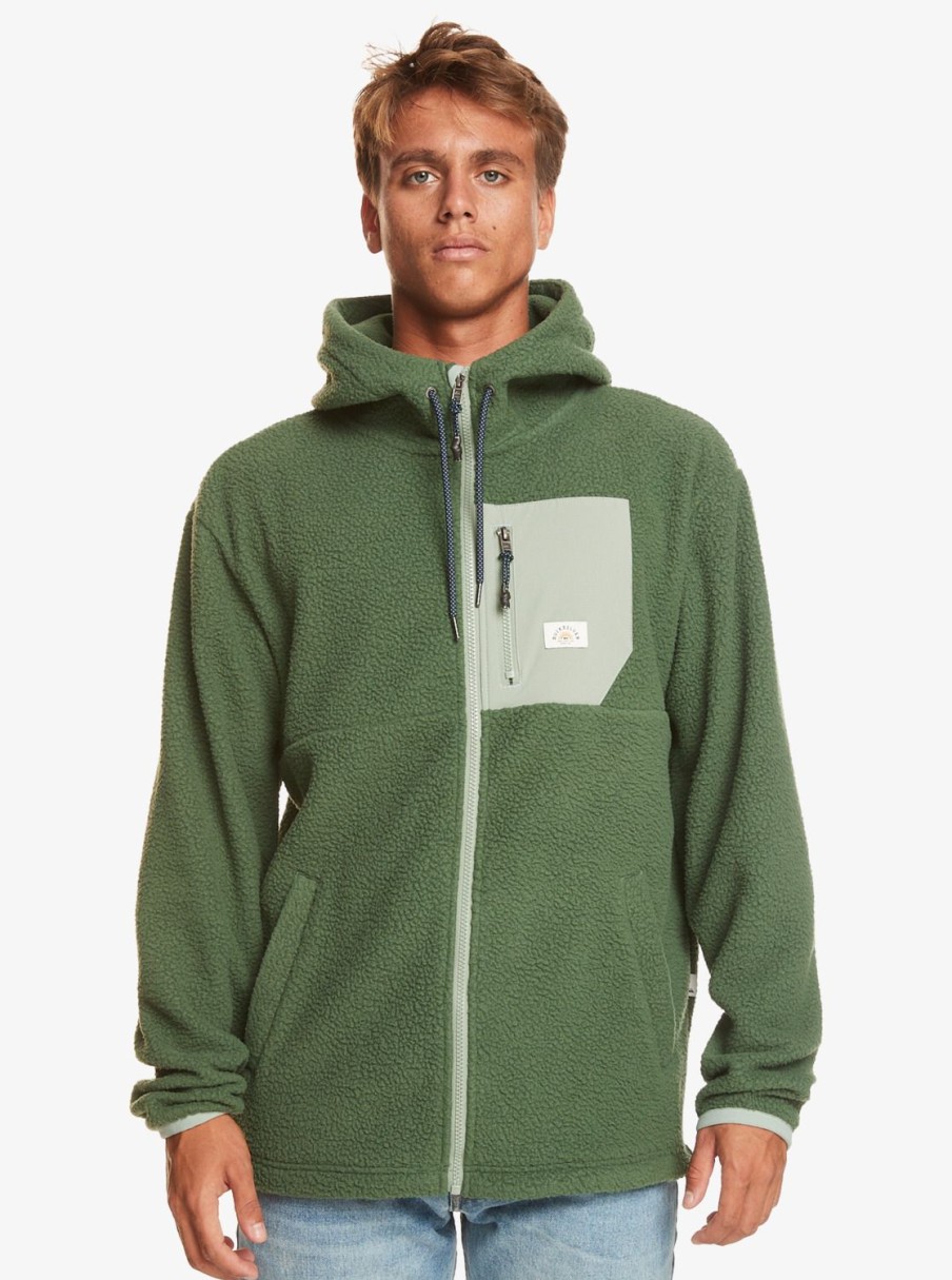 Hombre Quiksilver Sudaderas & Jerseis | Clean Coasts - Sudadera Con Capucha Y Cremallera Para Hombre Greener Pastures