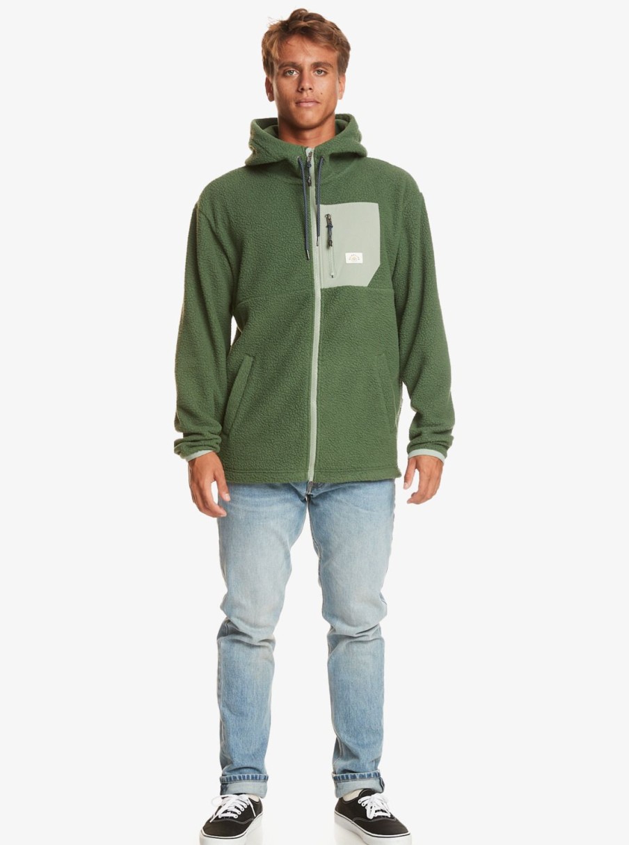 Hombre Quiksilver Sudaderas & Jerseis | Clean Coasts - Sudadera Con Capucha Y Cremallera Para Hombre Greener Pastures