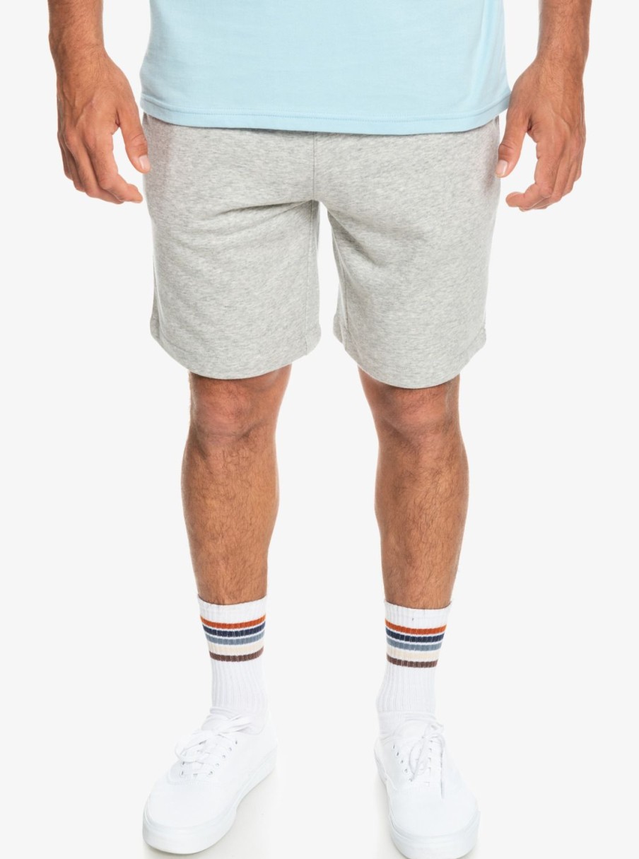 Hombre Quiksilver Pantalones Cortos | Essentials - Short De Felpa Para Hombre Light Grey Heather