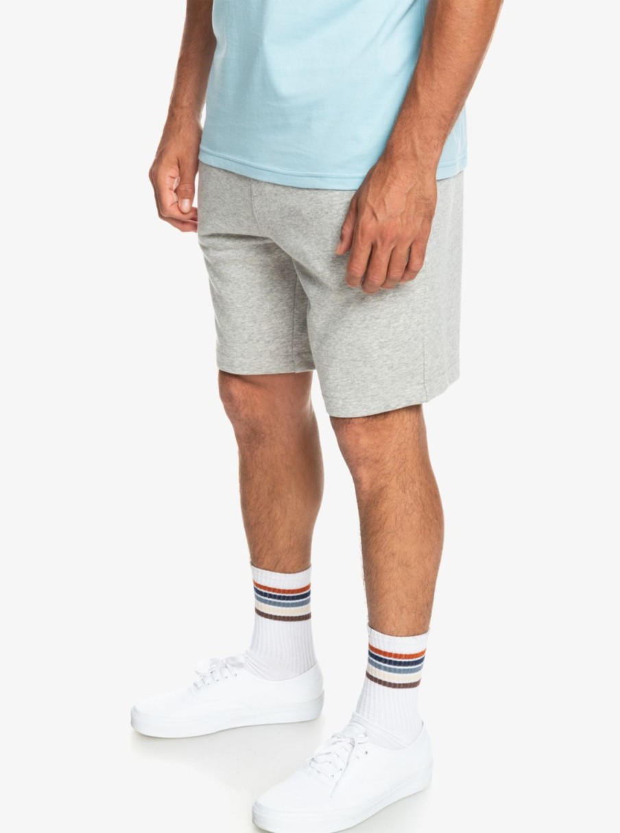 Hombre Quiksilver Pantalones Cortos | Essentials - Short De Felpa Para Hombre Light Grey Heather