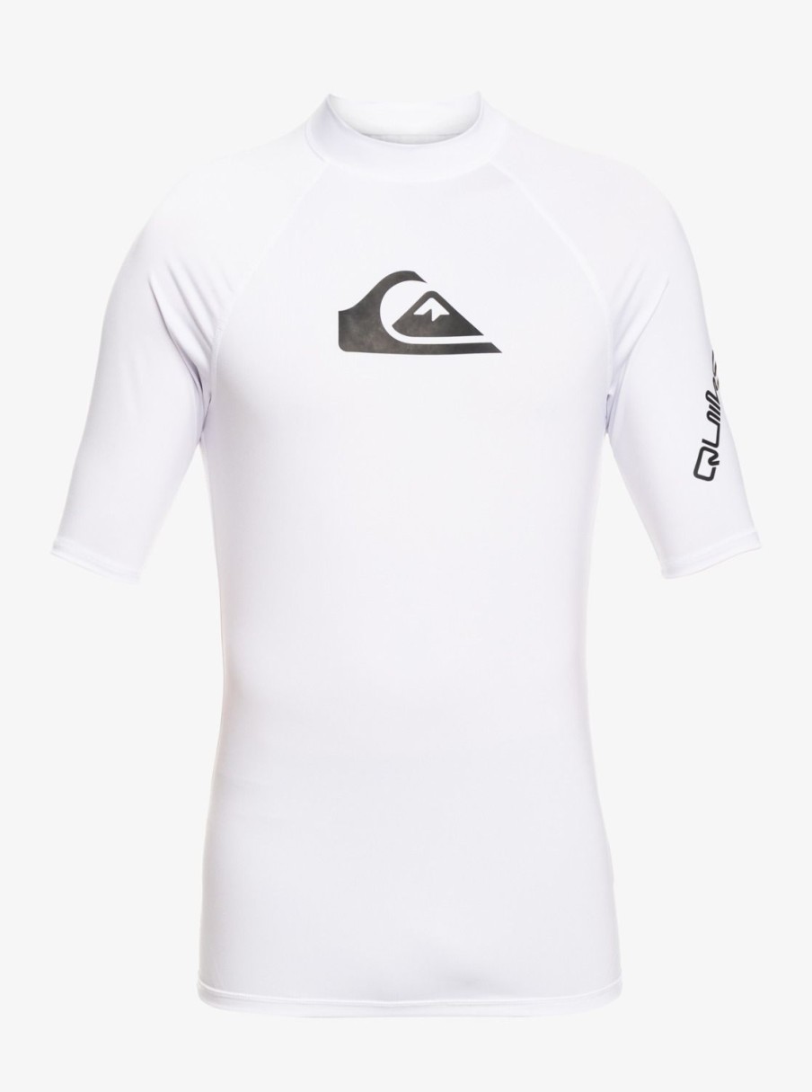 Hombre Quiksilver Lycras | All Time - Licra De Manga Corta Upf 50 Para Hombre White