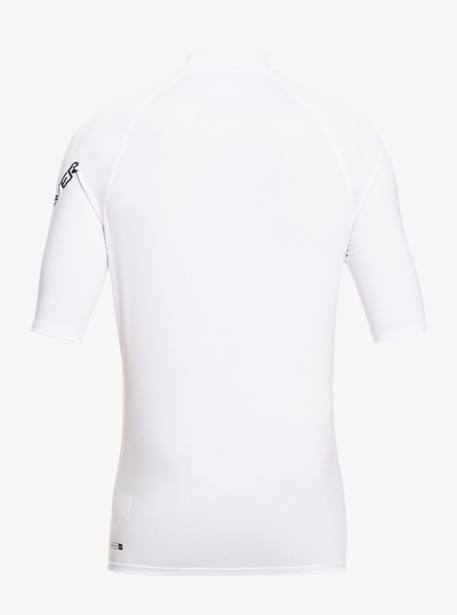 Hombre Quiksilver Lycras | All Time - Licra De Manga Corta Upf 50 Para Hombre White