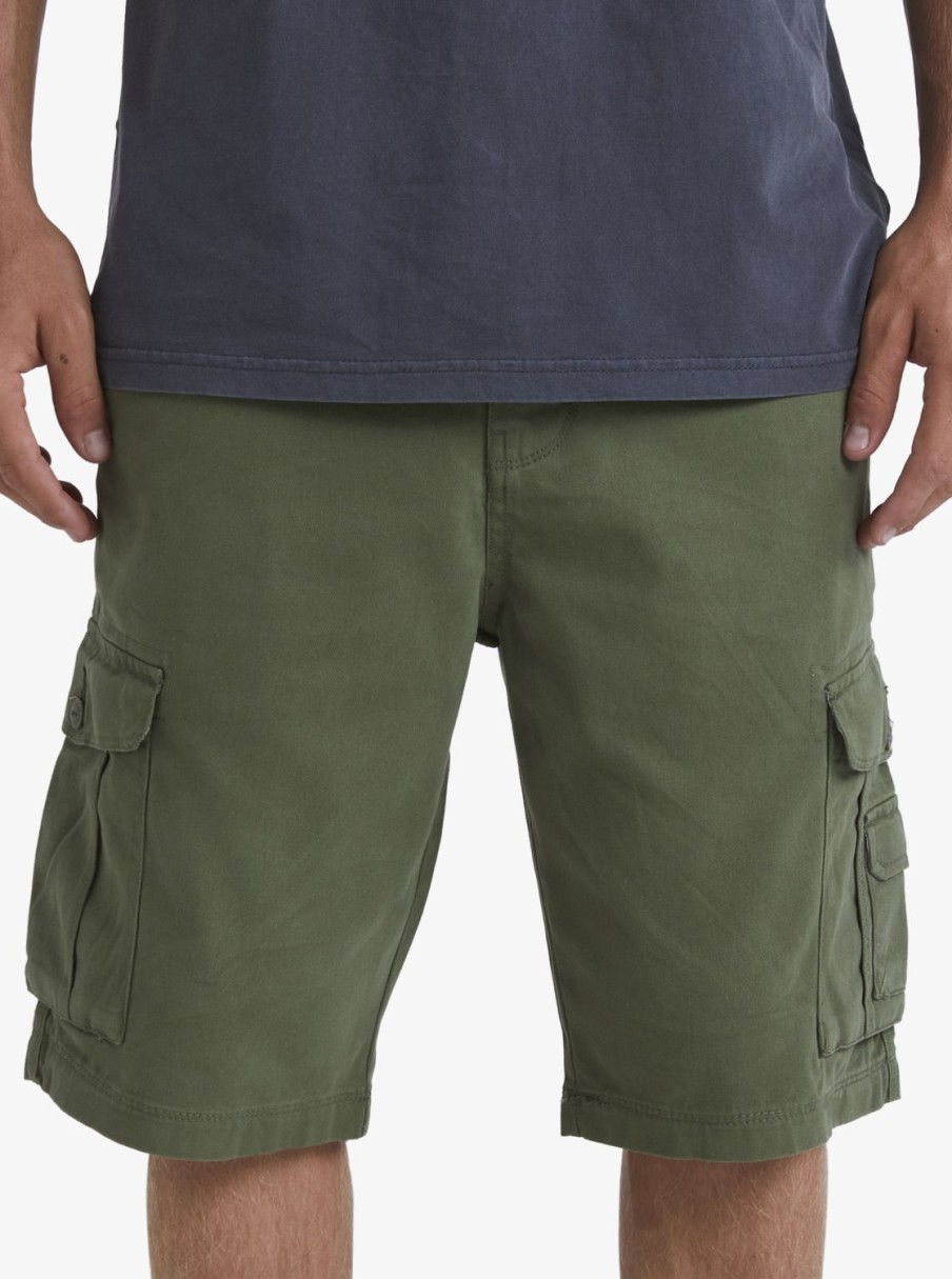 Hombre Quiksilver Pantalones Cortos | Crucial Battle - Short Cargo Para Hombre Four Leaf Clover