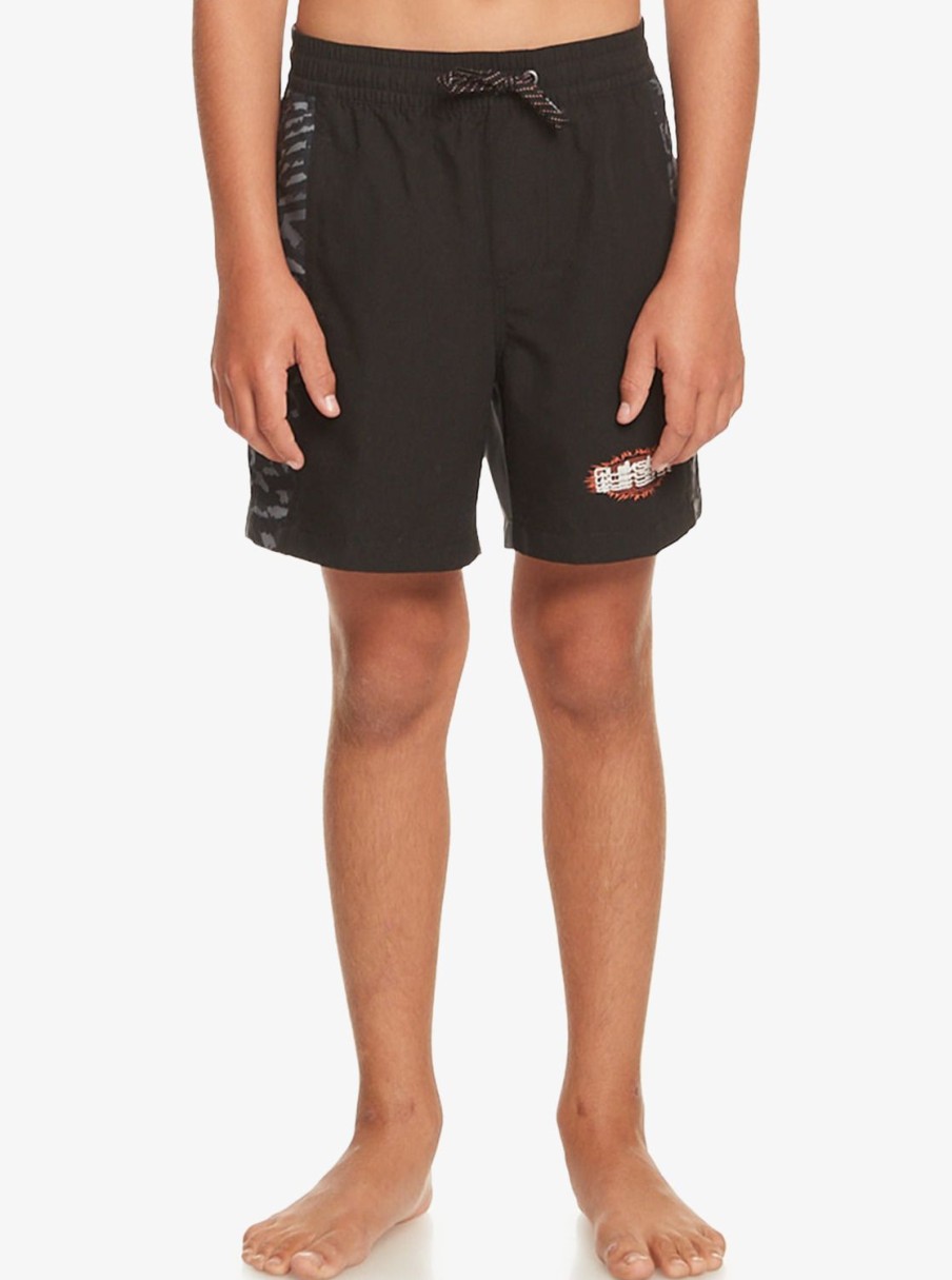 Nino Quiksilver Boardshorts | Radical Arch Volley 14" - Short De Natacion Para Chicos 8-16 Black