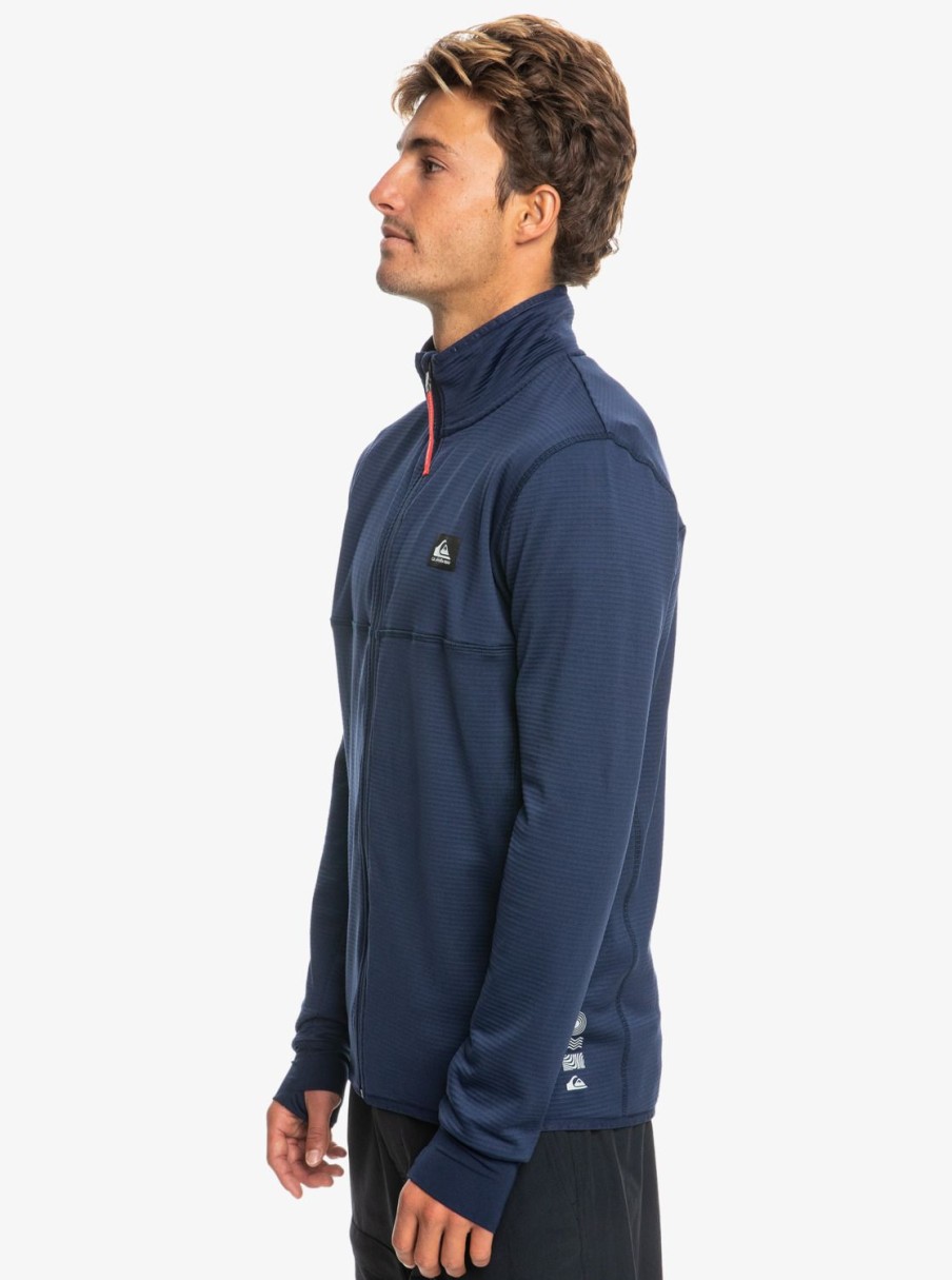 Hombre Quiksilver Sudaderas & Jerseis | Steep Point - Polar Tecnico De Entrenamiento Con Cremallera Para Hombre Naval Academy