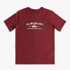 Nino Quiksilver Camisetas | Qs Mind Barrel - Camiseta Para Chicos 8-16 Tibetan Red