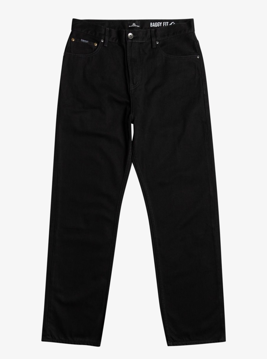 Hombre Quiksilver Pantalones | Baggy Vaquero Para Hombre Black Black