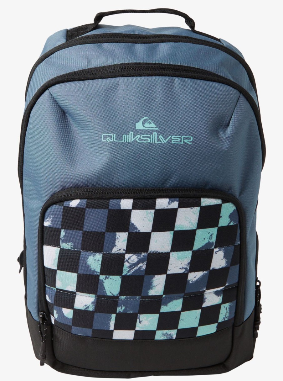 Hombre Quiksilver Bolsos & Mochilas | Burst 2.0 24L - Mochila Mediana Para Hombre Bering Sea Check Tie Dye 233