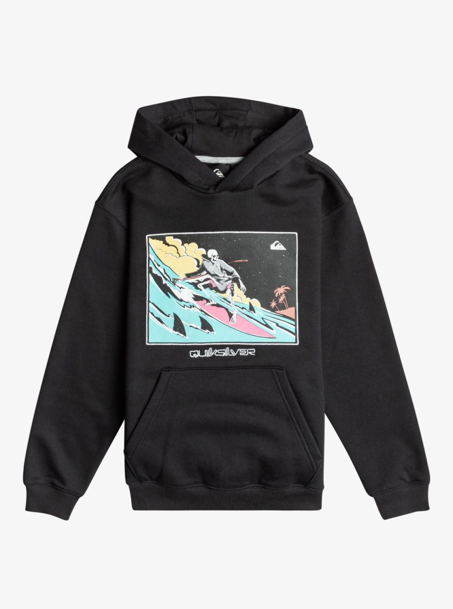 Nino Quiksilver Sudaderas | Graphic - Sudadera Con Capucha Para Chicos 8-16 Black