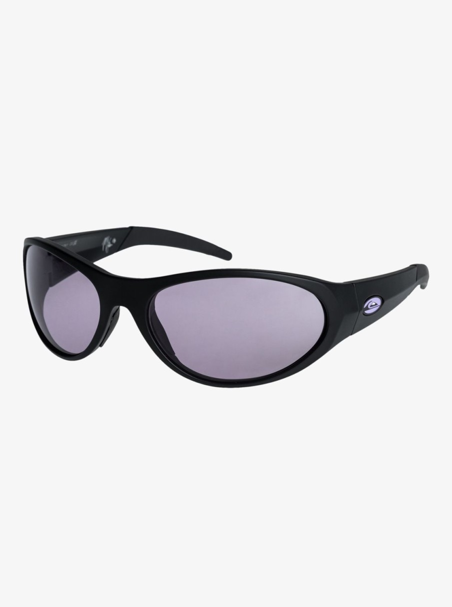 Hombre Quiksilver Gafas De Sol | Ellipse - Gafas De Sol Para Hombre Matte Black/Purple