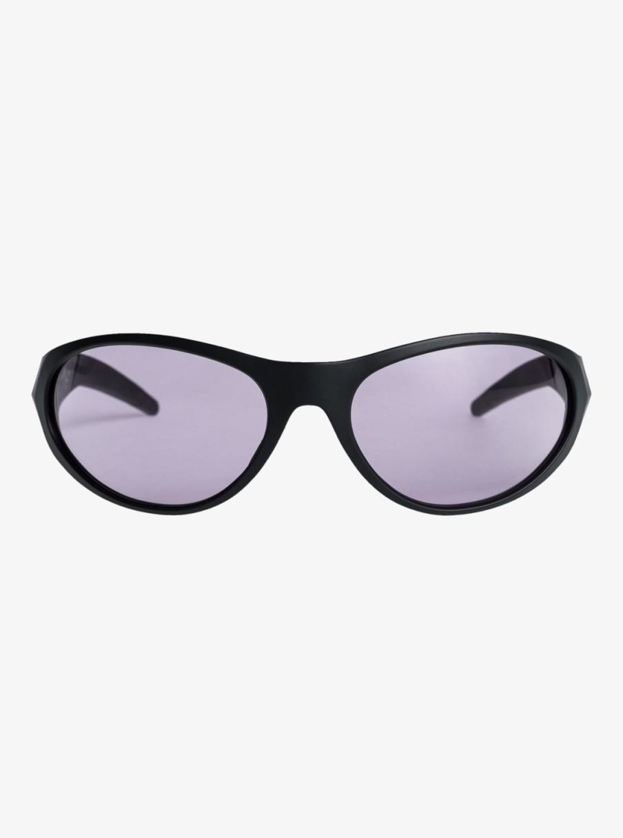 Hombre Quiksilver Gafas De Sol | Ellipse - Gafas De Sol Para Hombre Matte Black/Purple